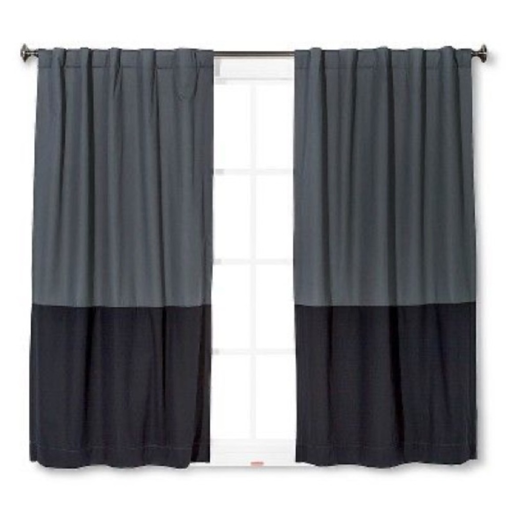 Pillowfort Colorblock Blackout Curtain Panel